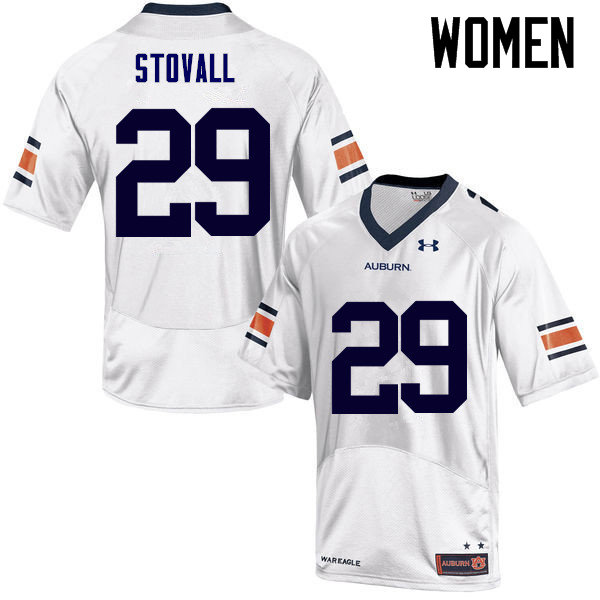 Women Auburn Tigers #29 Tyler Stovall College Football Jerseys Sale-White - Click Image to Close